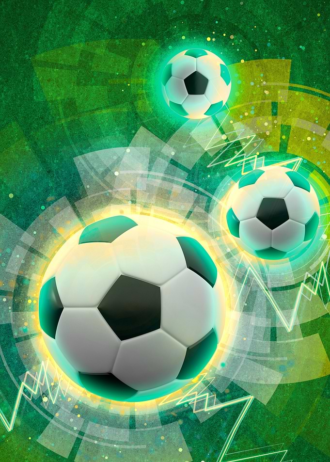 Football Soccer Balls with Green Energy