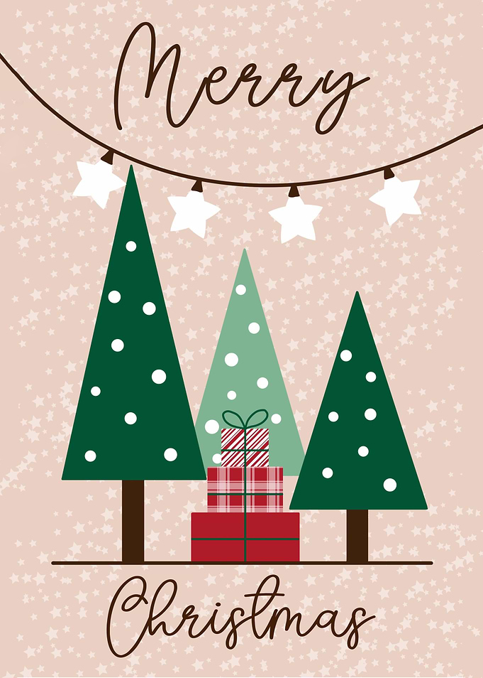 Merry Christmas Trees and Presents