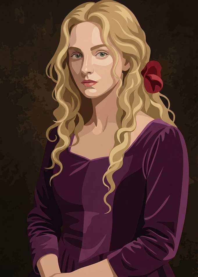 Portrait of a Woman with Red Bow