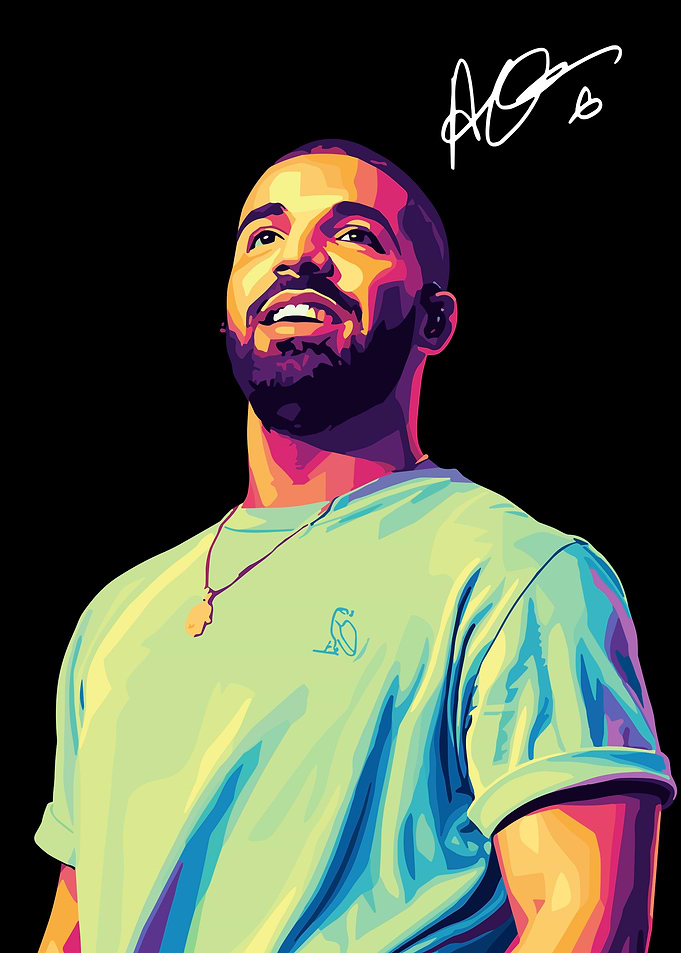 Drake Pop Art Portrait