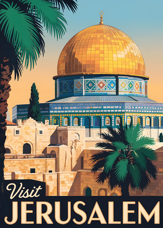 Visit Jerusalem Travel Poster