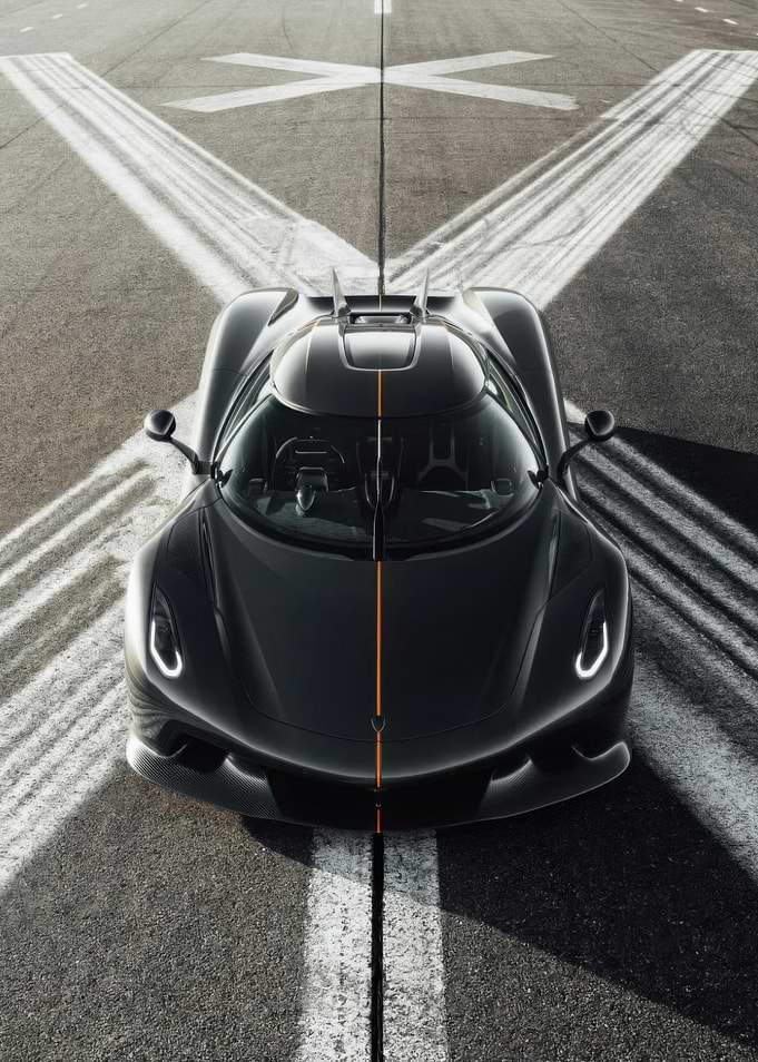 Black Koenigsegg Jesko Absolut on Runway