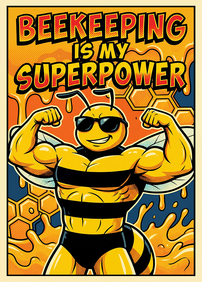 Beekeeping is my Superpower Cartoon