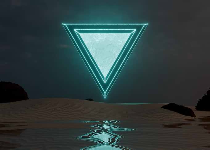 Interdimenionsal Portal on Desert Landscape