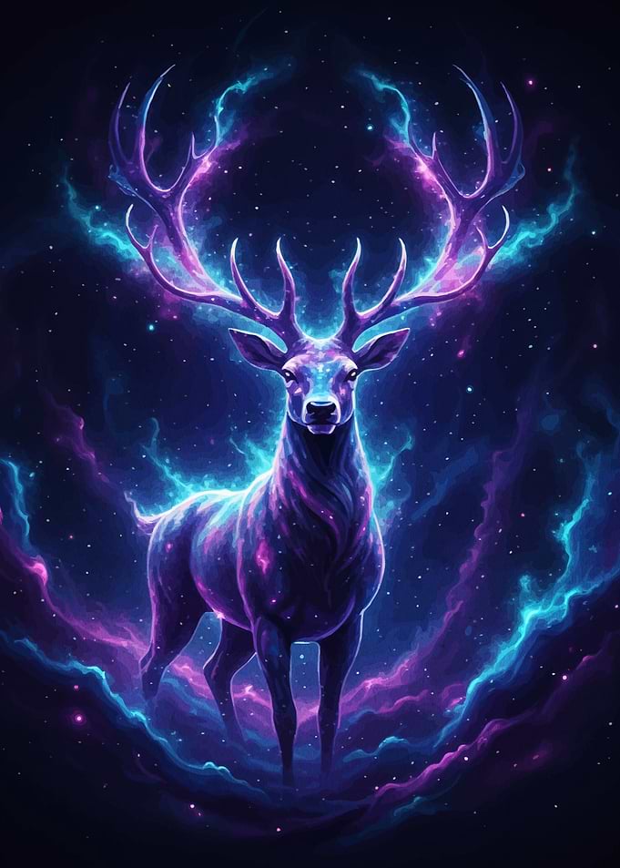 Cosmic Deer in Nebula