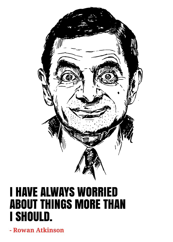 Rowan Atkinson Quote Portrait