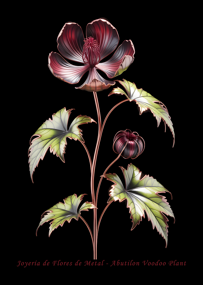 Abutilon Voodoo Plant Metal Flower
