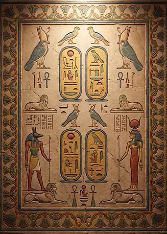 Egyptian Hieroglyphic Wall Art