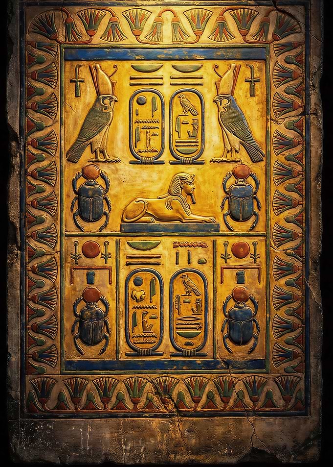 Ancient Egyptian Carved Stone Panel