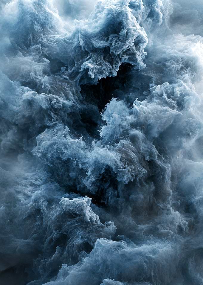 Abstract Blue Cloud Formation