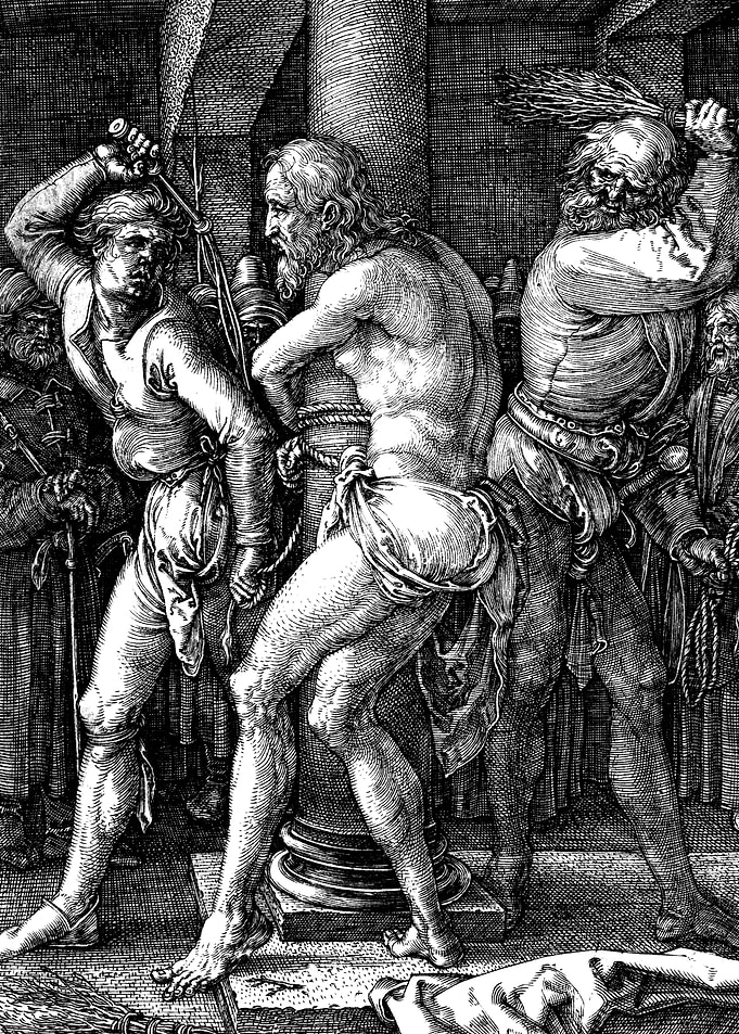 The Flagellation of Christ Albrecht Durer Engraving
