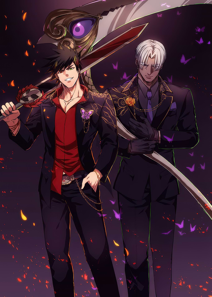 Zagreus and Thanatos from Hades