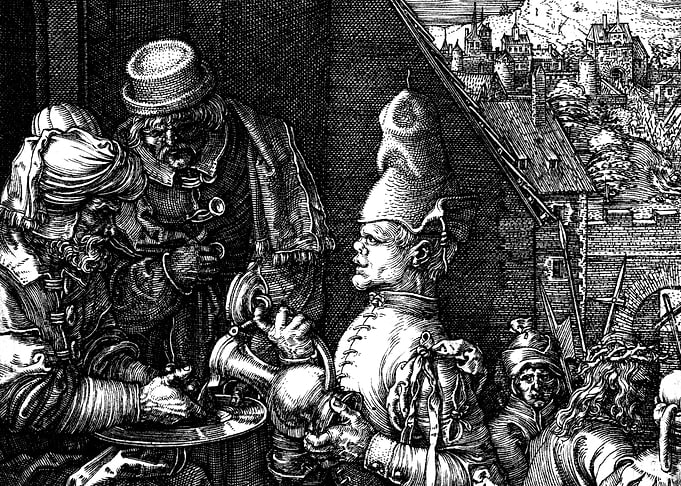 Pilate Washing His Hands Albrecht Durer Engraving