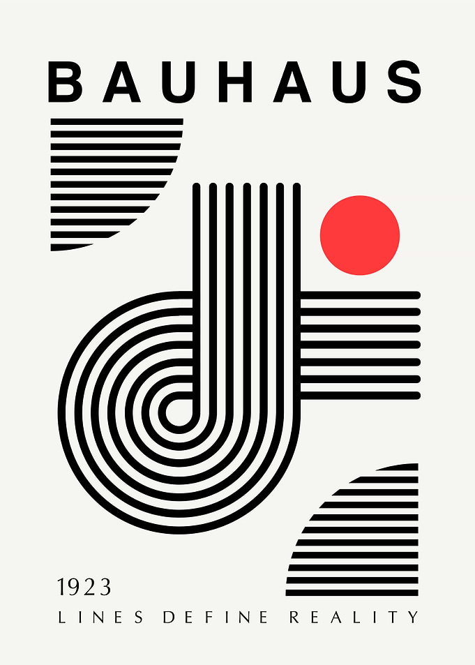 BAUHAUS Red point + lines