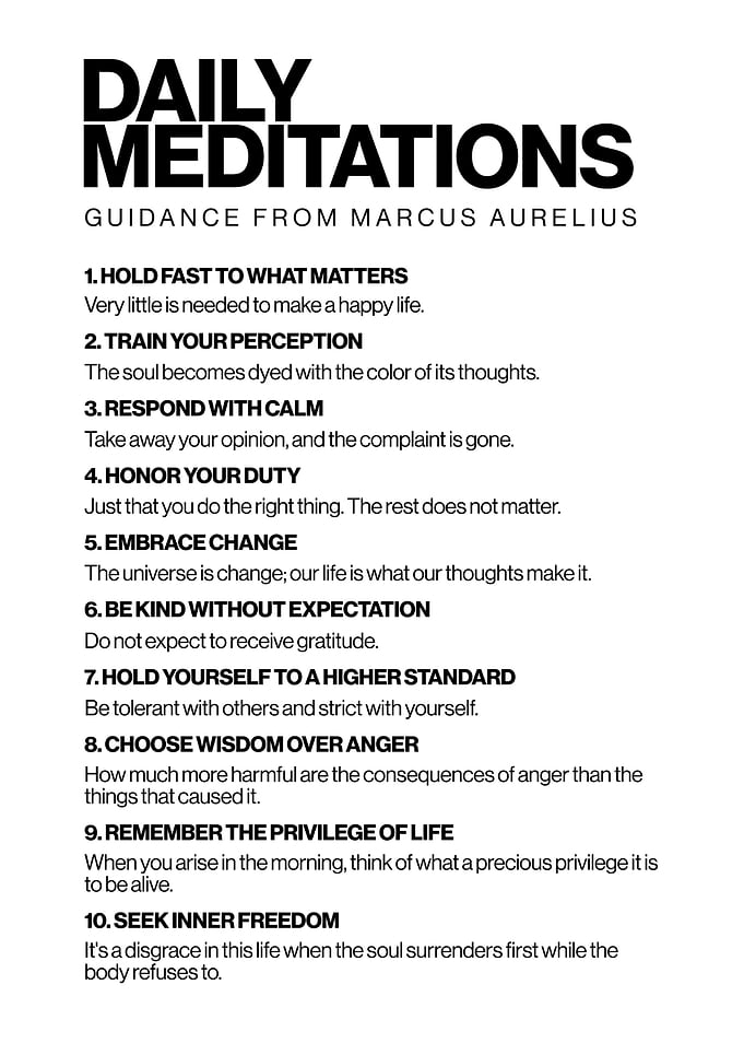 Daily Meditations Marcus Aurelius