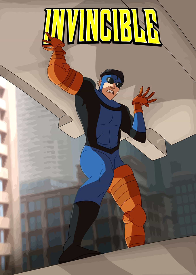 Invincible Comic Book Superhero Illustration