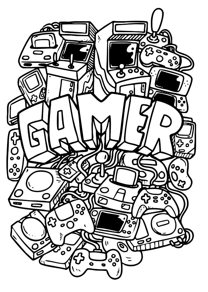 Gamer Doodle Art