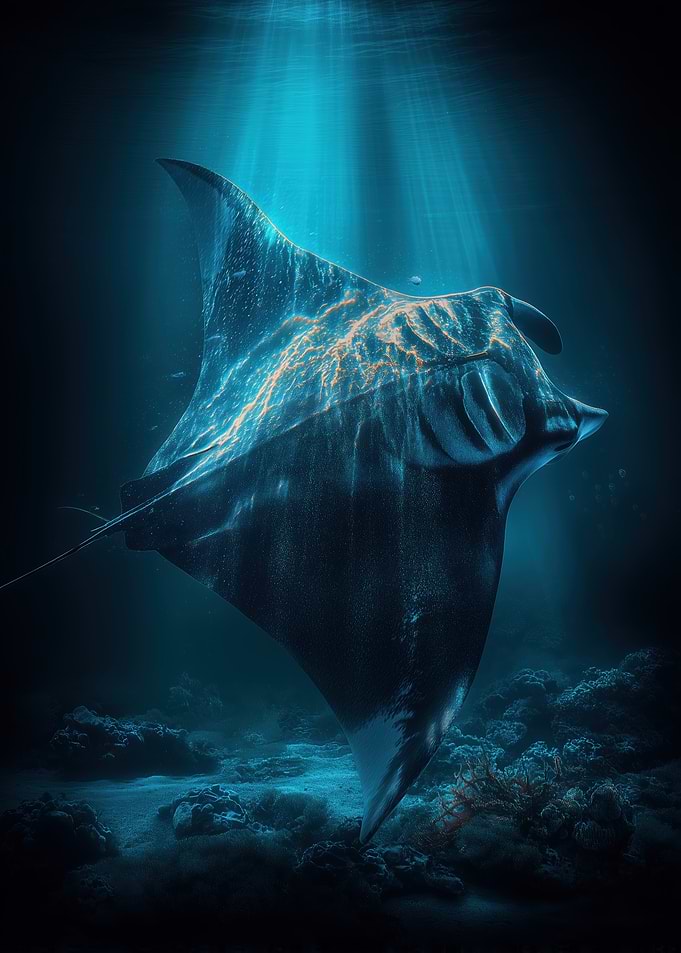 Manta Ray Underwater