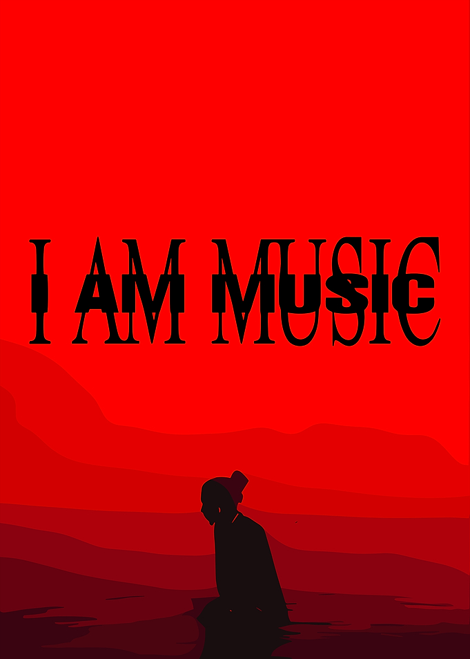 I Am Music Silhouette Red