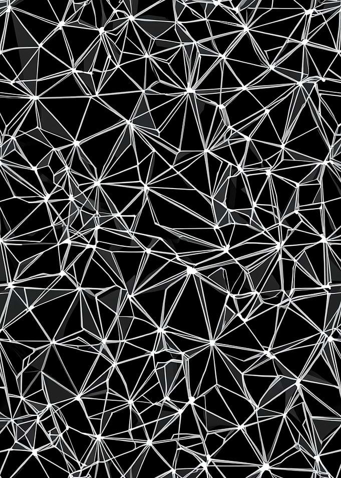 Abstract Geometric Black and White Pattern