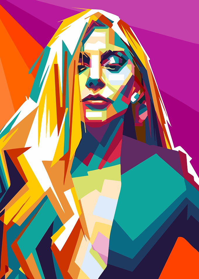 Lady Gaga Pop Art Portrait