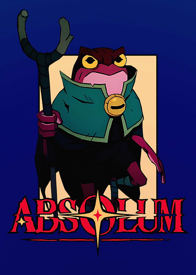 Absolum Frog Wizard Cartoon Illustration