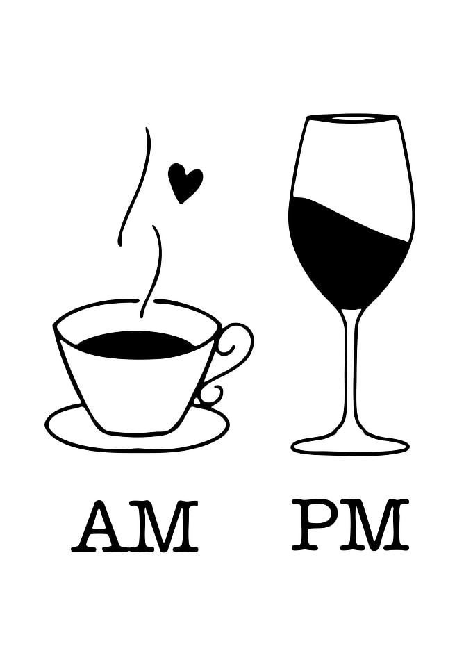 AM PM Coffee and Wine