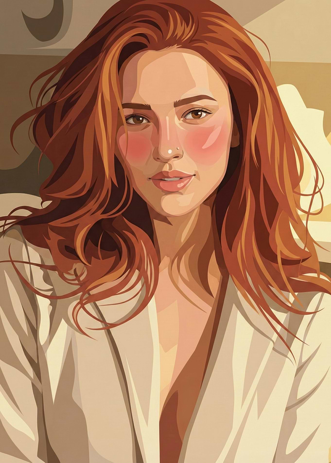 Portrait of a Woman with Red Hair