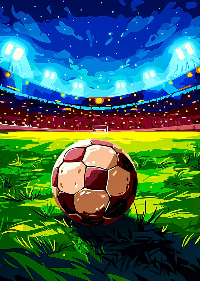 Soccer ball on the field