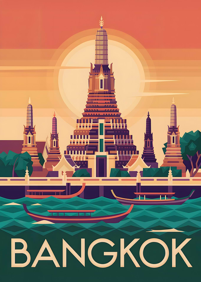 Bangkok Travel Poster