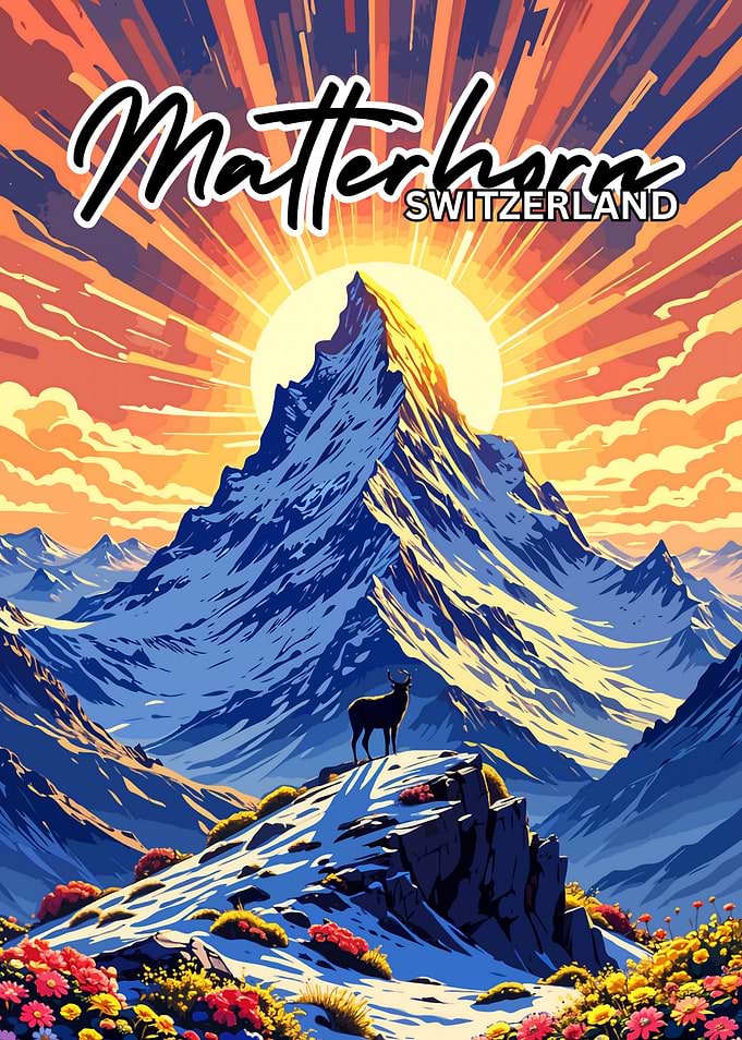 Matterhorn Switzerland Mountain Landscape Art