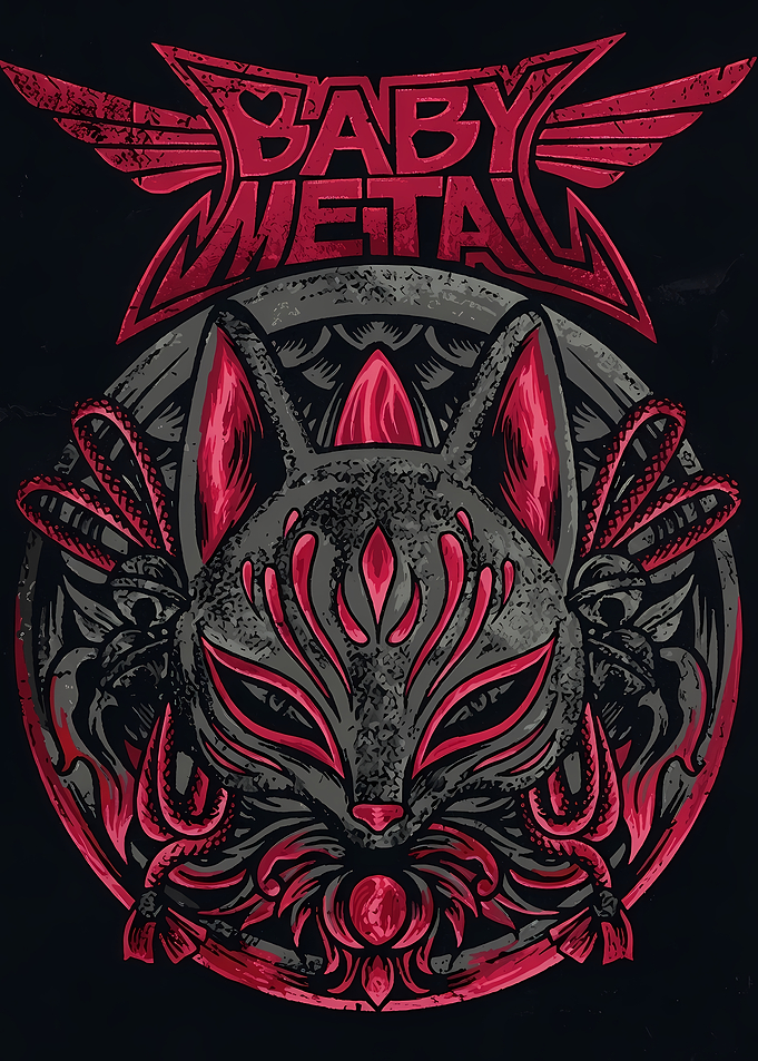 BabyMetal Fox Mask Graphic Art