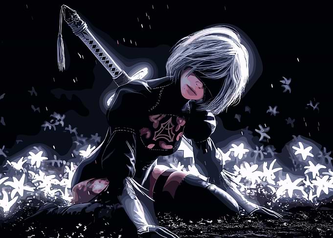 2B Nier Automata Digital Art