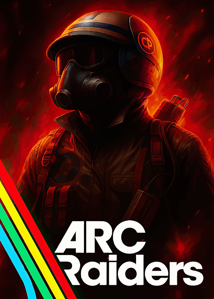 ARC Raiders Character in Fiery Setting