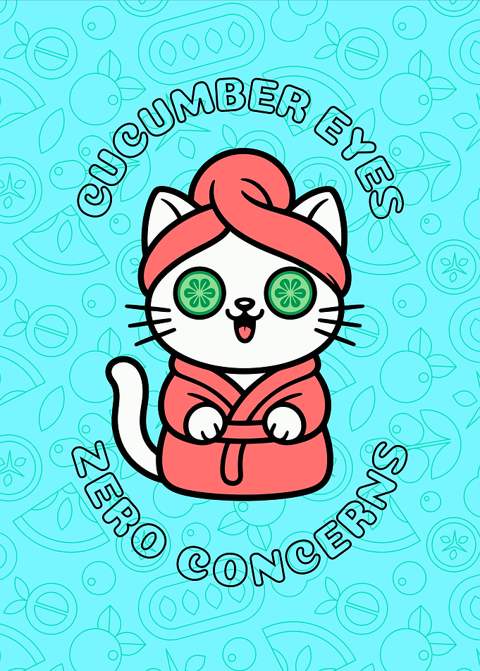 Cat Spa Day: Cucumber Eyes