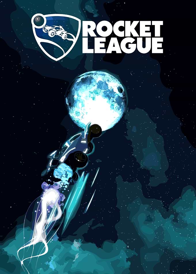 Rocket League Car to the Moon