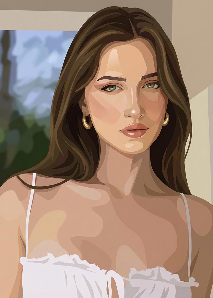 Portrait of a Woman with Gold Earrings