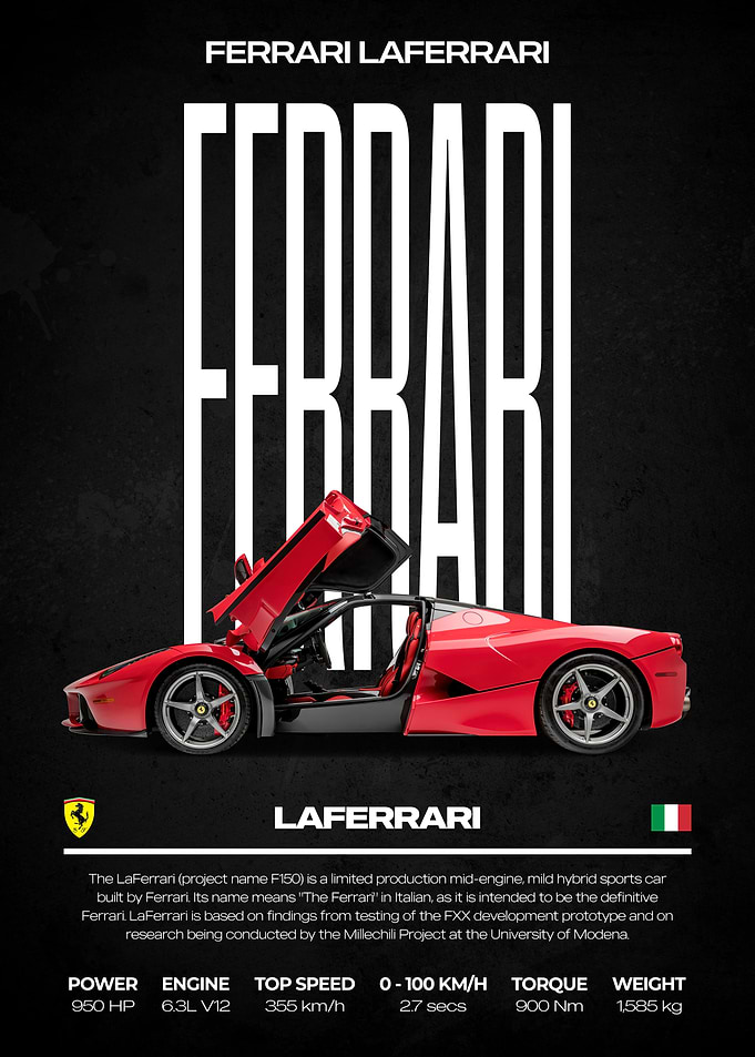 Ferrari LaFerrari Poster