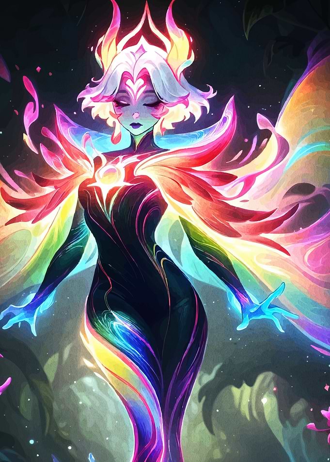 Rainbow Goddess Digital Art