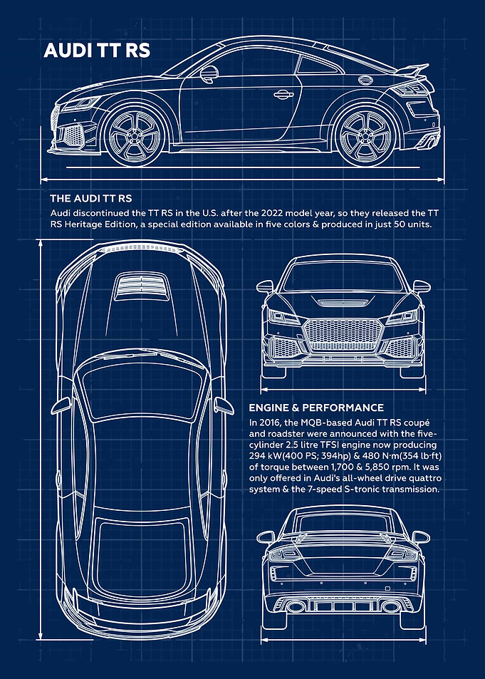 Car Audi TT RS Blueprint