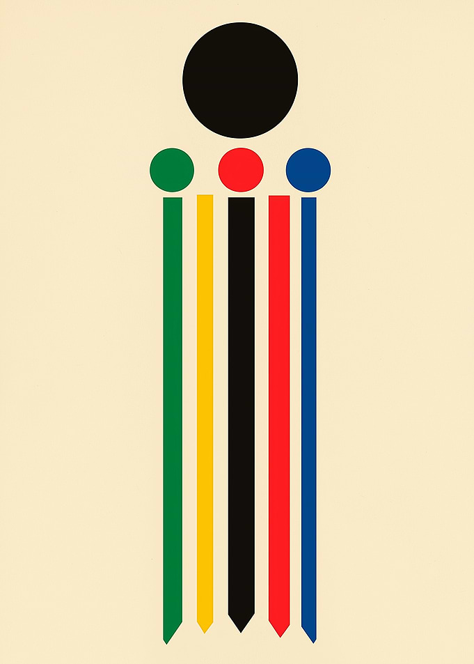 Minimalist Olympic Rings Inspired Design