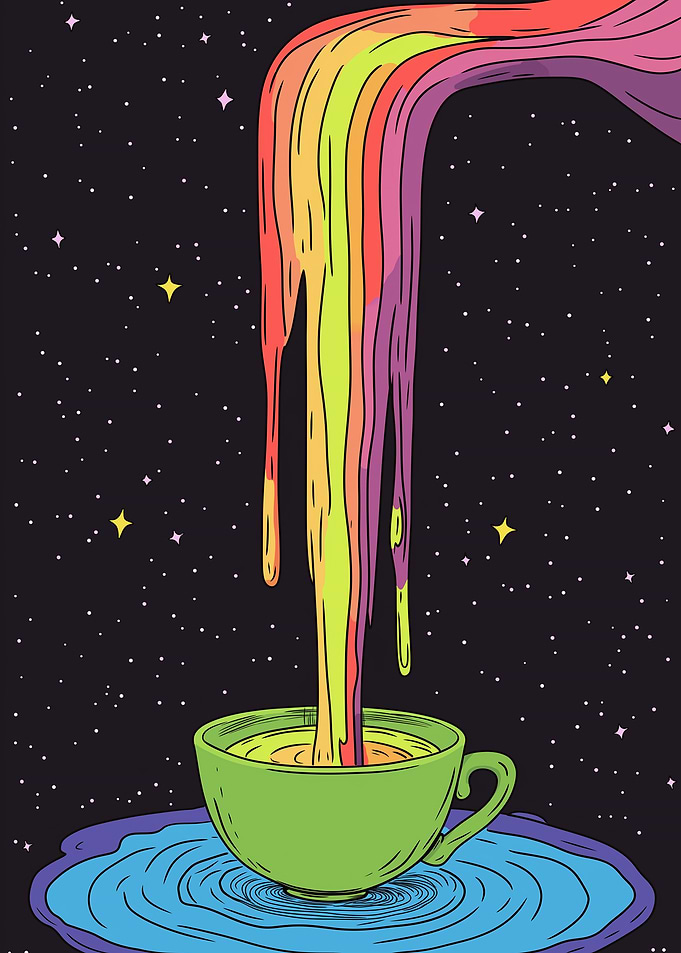 Cosmic Rainbow Tea Cup