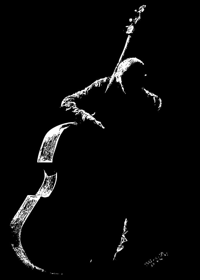 Cello Player Silhouette