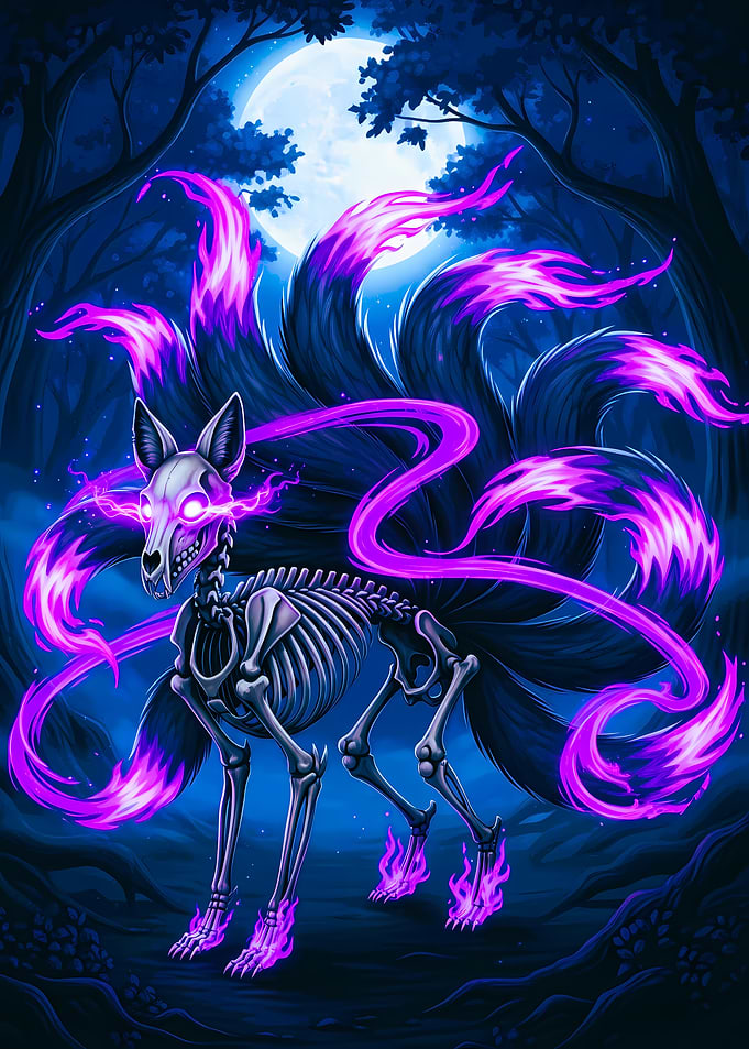 Nine-tailed Fox Skeleton