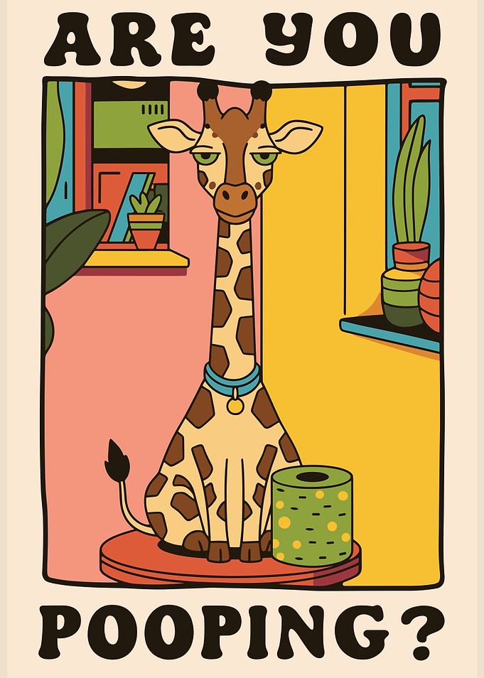 Are You Pooping? Giraffe
