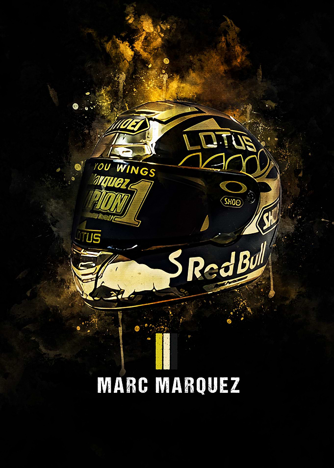 Marc Marquez Helmet Gold