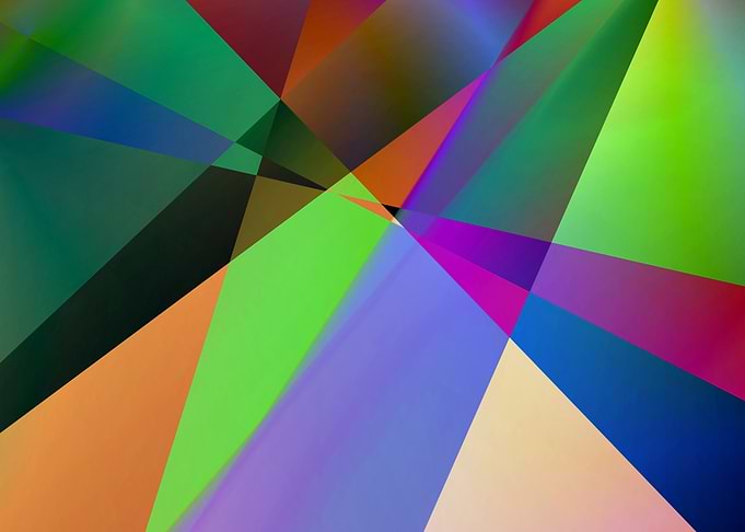 Colorful Abstract Geometric Composition