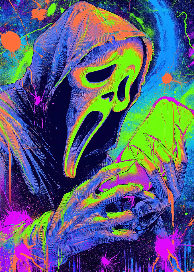 Ghostface Neon Art