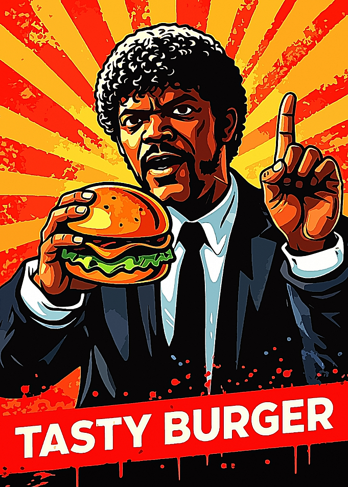 Pulp Fiction Burger Art
