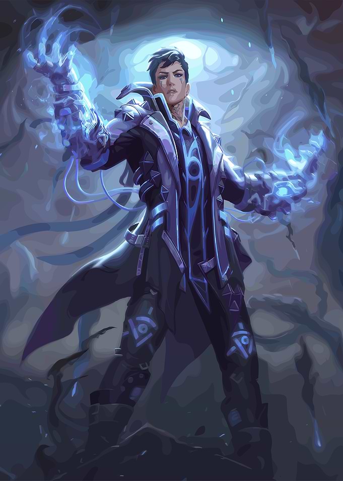 Mystic Mage with Blue Energy